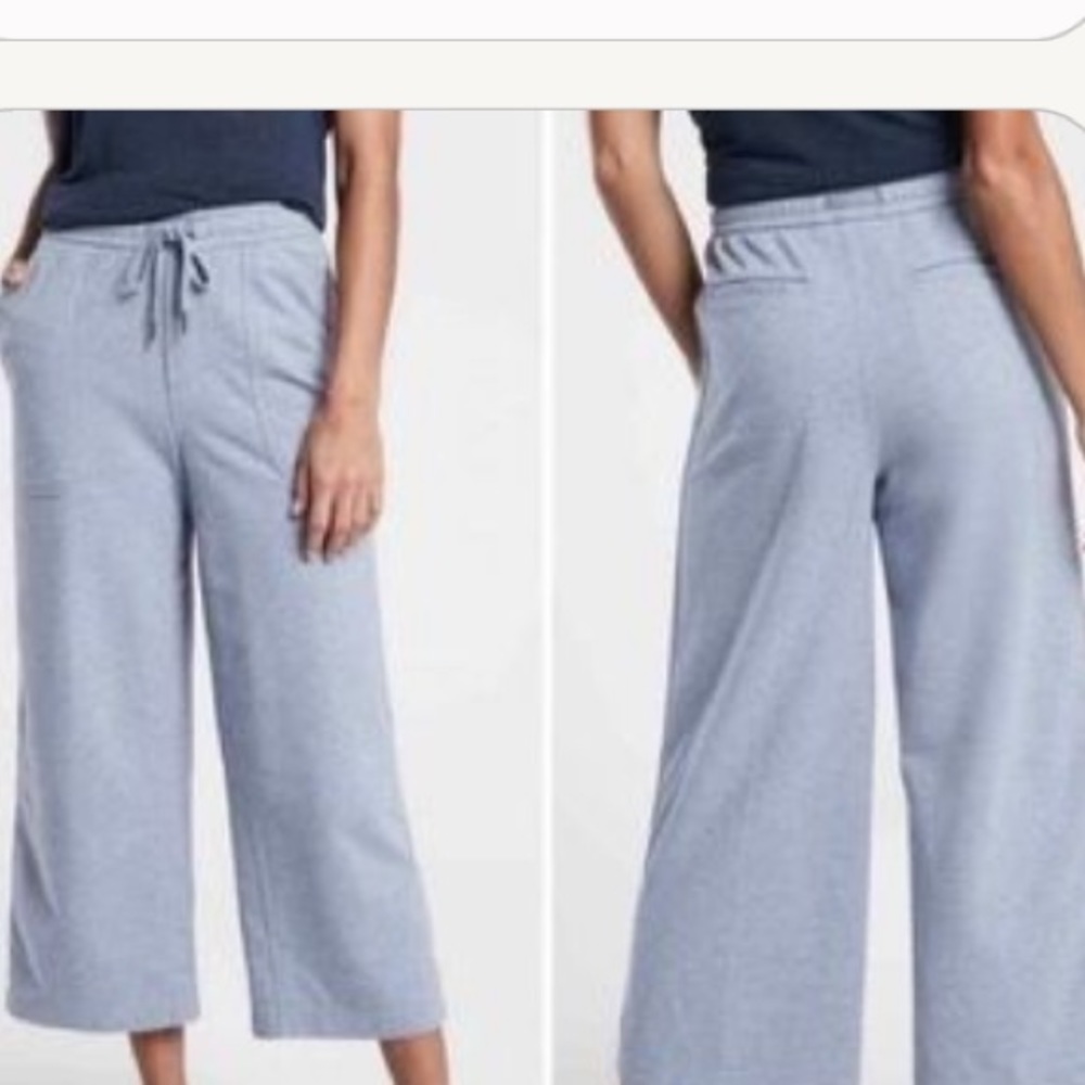 Athleta Farallon Heathered Wide Crop Blue 20